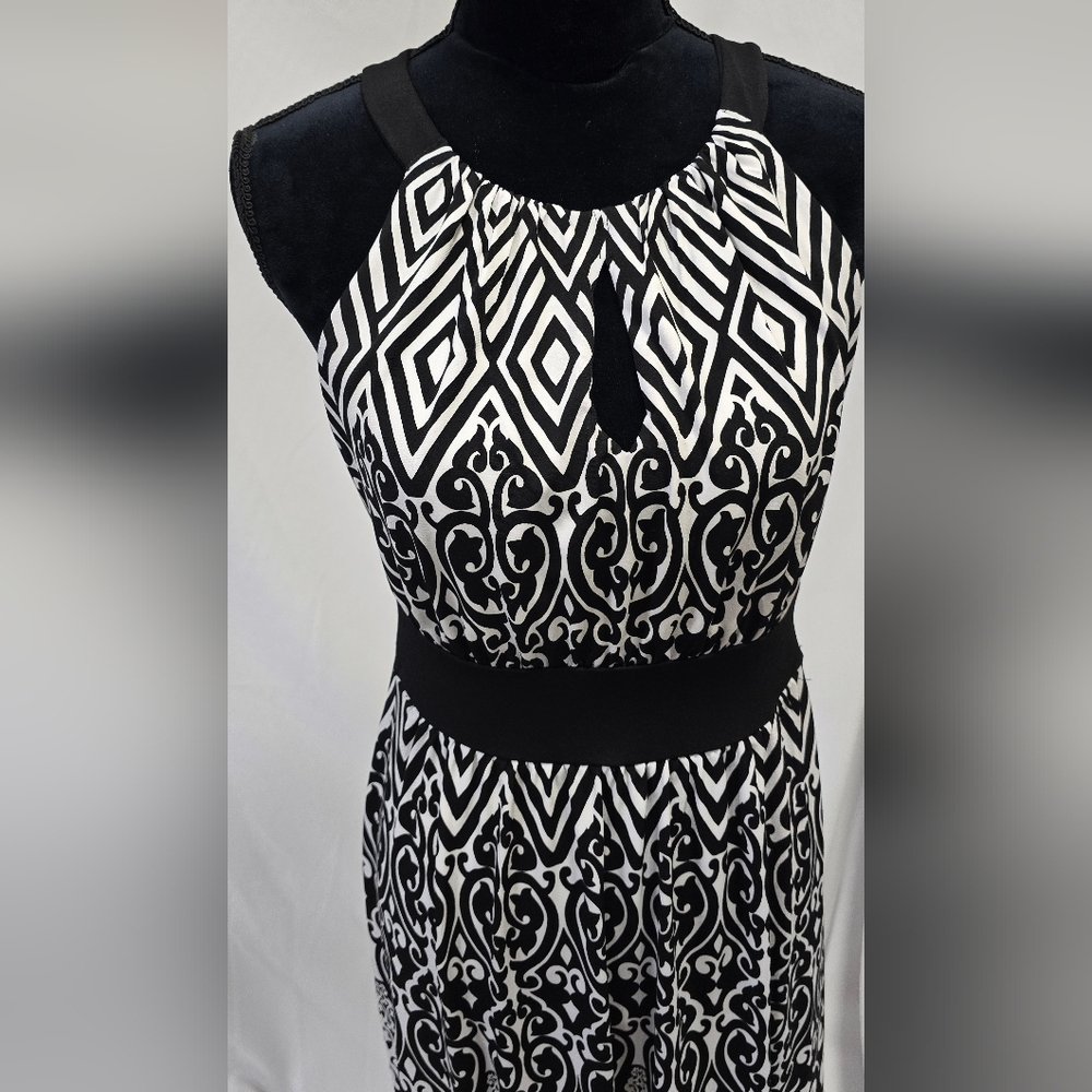 WHBM women S halter fit flare dress skater whimsy goth coastal  wedding - Picture 4 of 11